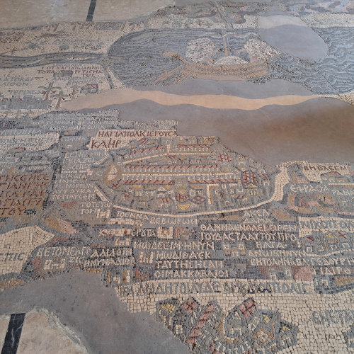 La mappa di Madaba con i luoghi della Terra Santa